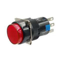 AB6-A 16mm 30V Red Self-Locking Button