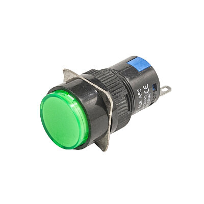 AB6-M 16mm 30V Green Spring Push Button - 1