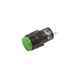 AB6-M 16mm 24V Yeşil Yaylı Buton