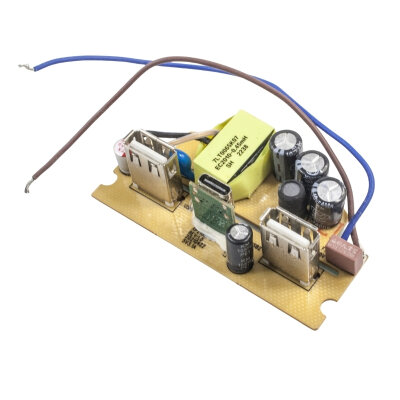 AC 220V - 2X USB 5V 2A + Type-C 5V 3.1A Converter Adapter Circuit - 2