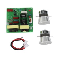 AC 220V Ultrasonik Temizleyici Sürücü Kartı + 2 Adet 50W 40KHZ Transdüser