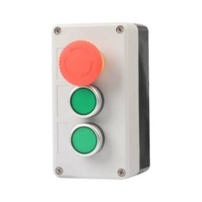 Acil Stop ve İkili Yeşil Push Buton Kutusu - 1