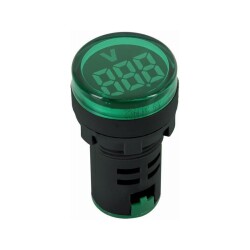 AD136-22DSV-Y 24-450V AC Voltmeter - Green