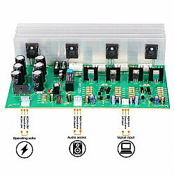 AD2090 2x150W 2SC5200+2SA1943 Dual AC24-28V Stereo Amplifier Module - 2