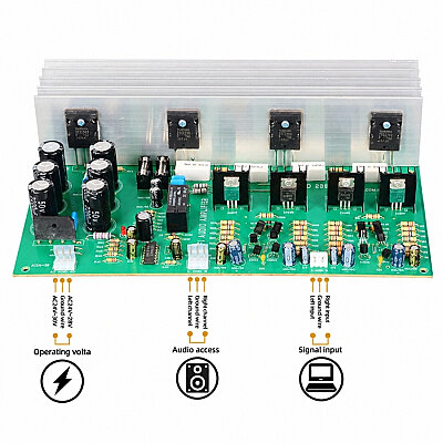 AD2090 2x150W 2SC5200+2SA1943 Dual AC24-28V Stereo Amplifier Module - 2