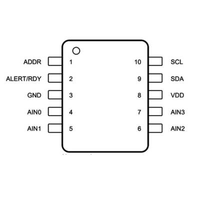 ADS1015IDGSR VSSOP-10 Analog Digital Converter IC - 2