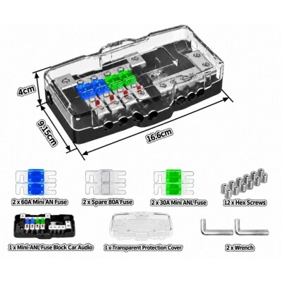 AFS-30 4-Way Mini ANL Fuse Distribution Block - 2