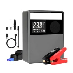 AGA-APJS03 12000mAh Battery Booster + Portable Jump Starter with Tire Inflator Compressor