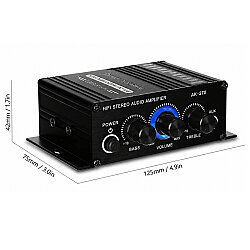 AK-270 2x200W Mini 2-Channel Stereo Amplifier Module - 4