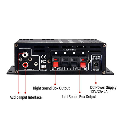 AK-380 2x400W HiFi 2 Kanal Bluetooth Amfi Modülü - 3