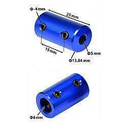 Aluminum Rigid Coupling 5x8mm - 2