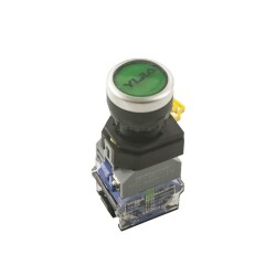 Anahtarlı Push Buton 6V Yeşil Işıklı YJ139-LA38