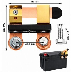 ASW-A1001 250A Knife-Blade Type Battery Disconnect Switch - 2