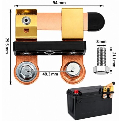 ASW-A1001 250A Knife-Blade Type Battery Disconnect Switch - 2