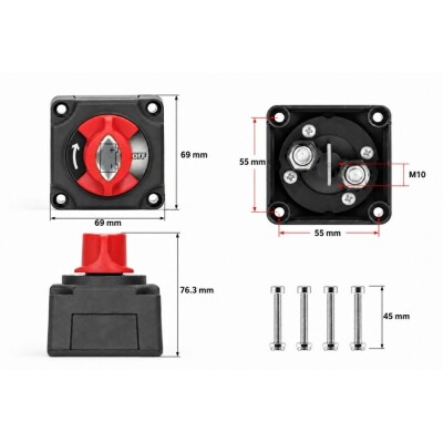 ASW-A1201 275A 2-Position ON-OFF Battery Switch - 2