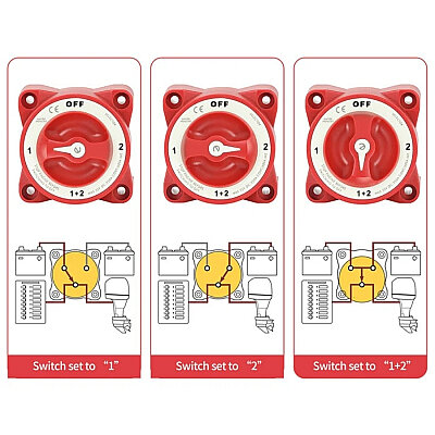 ASW-A120S4 350A 4-Konumlu OFF-1-BOTH-2 Akü Anahtarı - 4