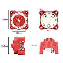 ASW-A120S4 350A 4-Position OFF-1-BOTH-2 Battery Switch - 2