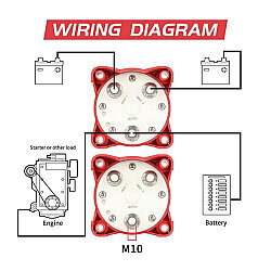 ASW-A120S4 350A 4-Position OFF-1-BOTH-2 Battery Switch - 3