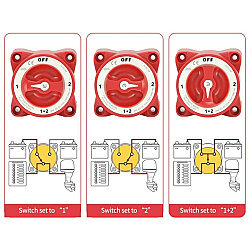 ASW-A120S4 350A 4-Position OFF-1-BOTH-2 Battery Switch - 4