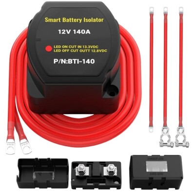 ASW-A401 12V 140A Smart Dual Battery Isolator Kit - 1