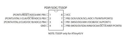 ATTINY25V-10PU DIP-8 10MHz Mikrodenetleyici - 2