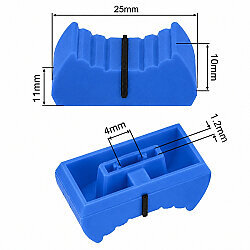 B10-4 Sliding Potentiometer Cap - Blue - 2