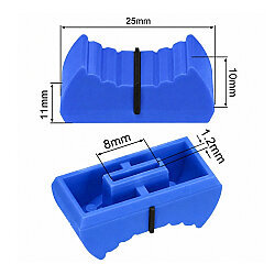 B10-8 Sliding Potentiometer Cap - Blue - 2