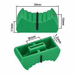 B10-8 Sliding Potentiometer Cap - Green - 2