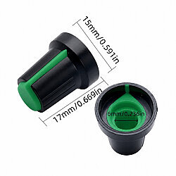B14 Potentiometer Cap - Green - 2