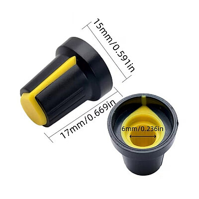 B14 Potentiometer Cap - Yellow - 2