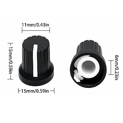 B54 Potentiometer Cap - White - 2