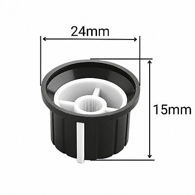 B55 Potentiometer Cap - White - 2