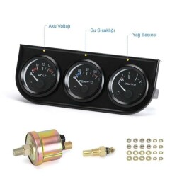 Battery Voltage - Temperature - Oil Amount 3-Indicator Panel