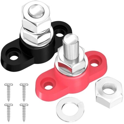 BB1-1A M10 Busbar Güç Dağıtım Bloğu - Kırmızı/Siyah - 1