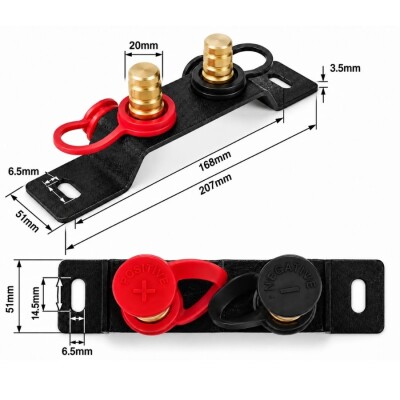 BCP-1K M10 3/8″ Battery Terminal - With Mounting Bracket - 2