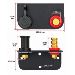 BCP-3K M10 3/8″ Battery Terminal - With Mounting Bracket - 2