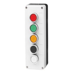 Beşli Push Buton Kutusu - Kırmızı / Yeşil / Sarı / Siyah / Beyaz