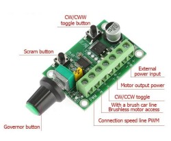 Brushless - Brushless PWM Motor Driver 6-30V - 3