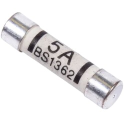 BS1362 5A 6x25mm Ceramic Fuse