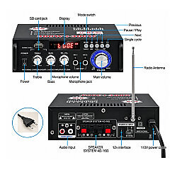 BT-298A 2x300W Hi-Fi 2-Channel Stereo Amplifier Module - 2
