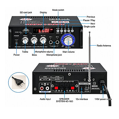 BT-298A 2x300W Hi-Fi 2-Channel Stereo Amplifier Module - 2