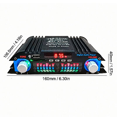 BT-998 4x180W HiFi 4-Channel Bluetooth Amplifier Module - 3