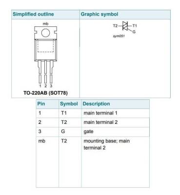 BT137 - TO220 8A 600V Triyak - 2
