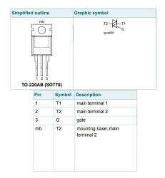 BT138 - TO220 12A 600V Triyak - 2