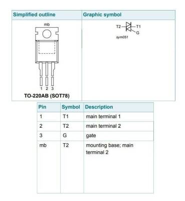 BT138 - TO220 12A 600V Triyak - 2