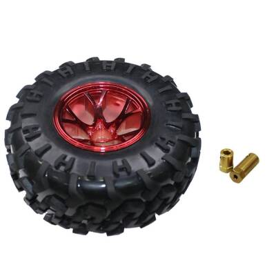 Büyük Arazi Tekerleği 125mm x 58mm - Kırmızı - 1