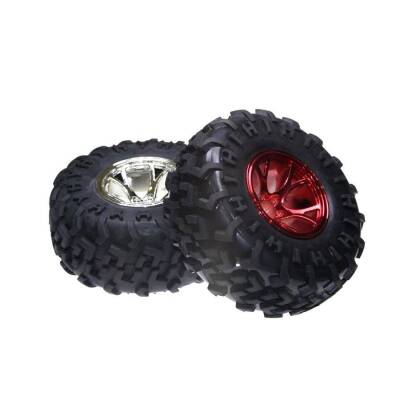 Büyük Arazi Tekerleği 125mm x 58mm - Kırmızı - 2