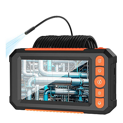 C43 4.3" Screen 1080P 8mm Snake Camera Industrial Endoscope - 5m Cable - 2