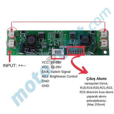 CA-266S 250mA Universal LCD TV Arka Işık Inverter Kartı - 3