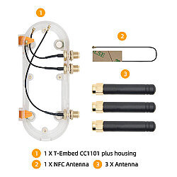 Case Compatible with T-Embed CC1101 Plus - Transparent - 1